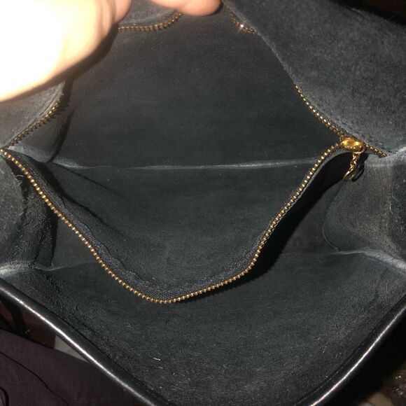 M Vintage COACH Black Stewardess Glove Tanned Turn Lock Bag Costa Rica COA 9525 - Picture 9 of 17